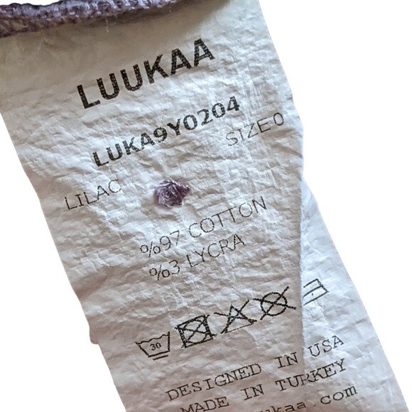Luukaa cropped pull on elastic waist pants lilac balloon baggy size 6 - Picture 3 of 12